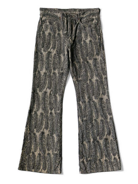 KAPITAL リーフ柄ベイカーパンツ フレア コットン XS 7550_1.jpeg?etag=