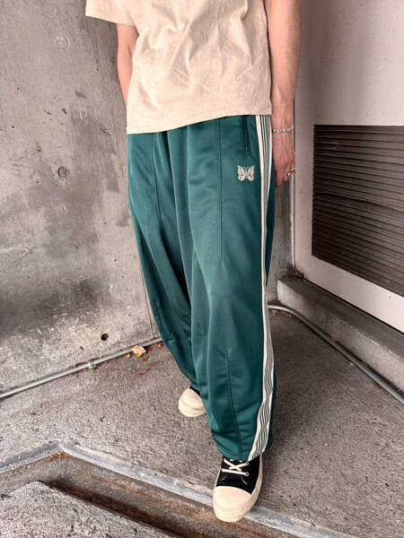 Needles track pant STUDIOS別注 green Needles - Track Pant - Green Poly Smooth | UP THERE