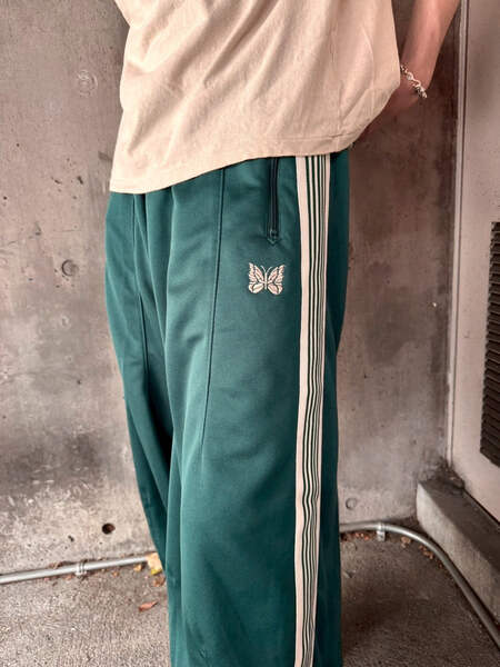 Needles LHP EXCLUSIVE H.D. TRACK PANTS POLY SMOOTH GREEN | eBay