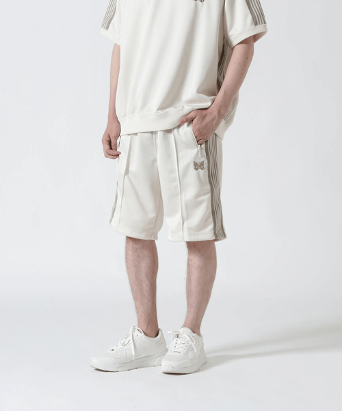 Needles B'2nd Track Pant Shorts Poly Smooth Off White | eBay