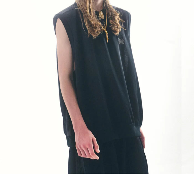 Needles x LHP Exclusive NeckPoly Smooth Black Sleeveless Track