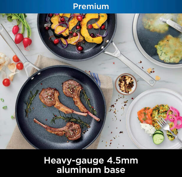 Ninja C38000 Foodi NeverStick Premium 8-Piece Cookware Set with