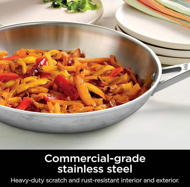 Ninja EverClad Stainless Steel Cookware 7 Piece Pots & Pans Set