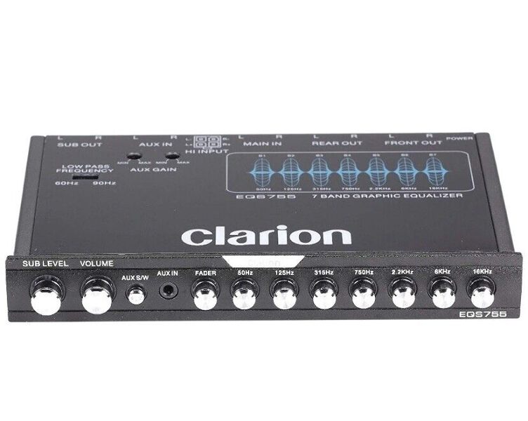 NEW CLARION EQS755 7-BAND Car Audio Graphic Equalizer 3.5mm RCA