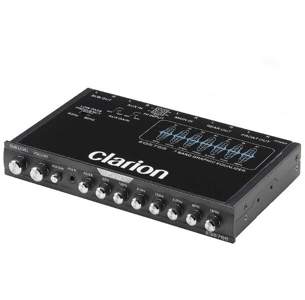 NEW CLARION EQS755 7-BAND Car Audio Graphic Equalizer 3.5mm RCA