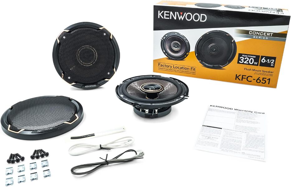 Kenwood KFC-651 Concert Series Car Speakers (Pair) - 6.5