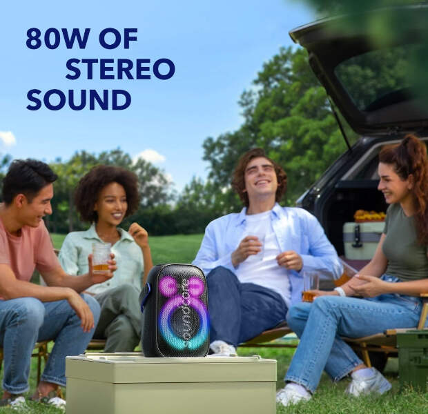 Soundcore Anker Rave Neo 2 Portable Speaker with 80W Stereo Sound