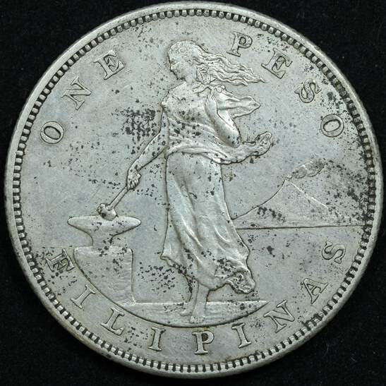 1903年 フィリピン 1ペソ 銀貨 26.9g - メルカリ