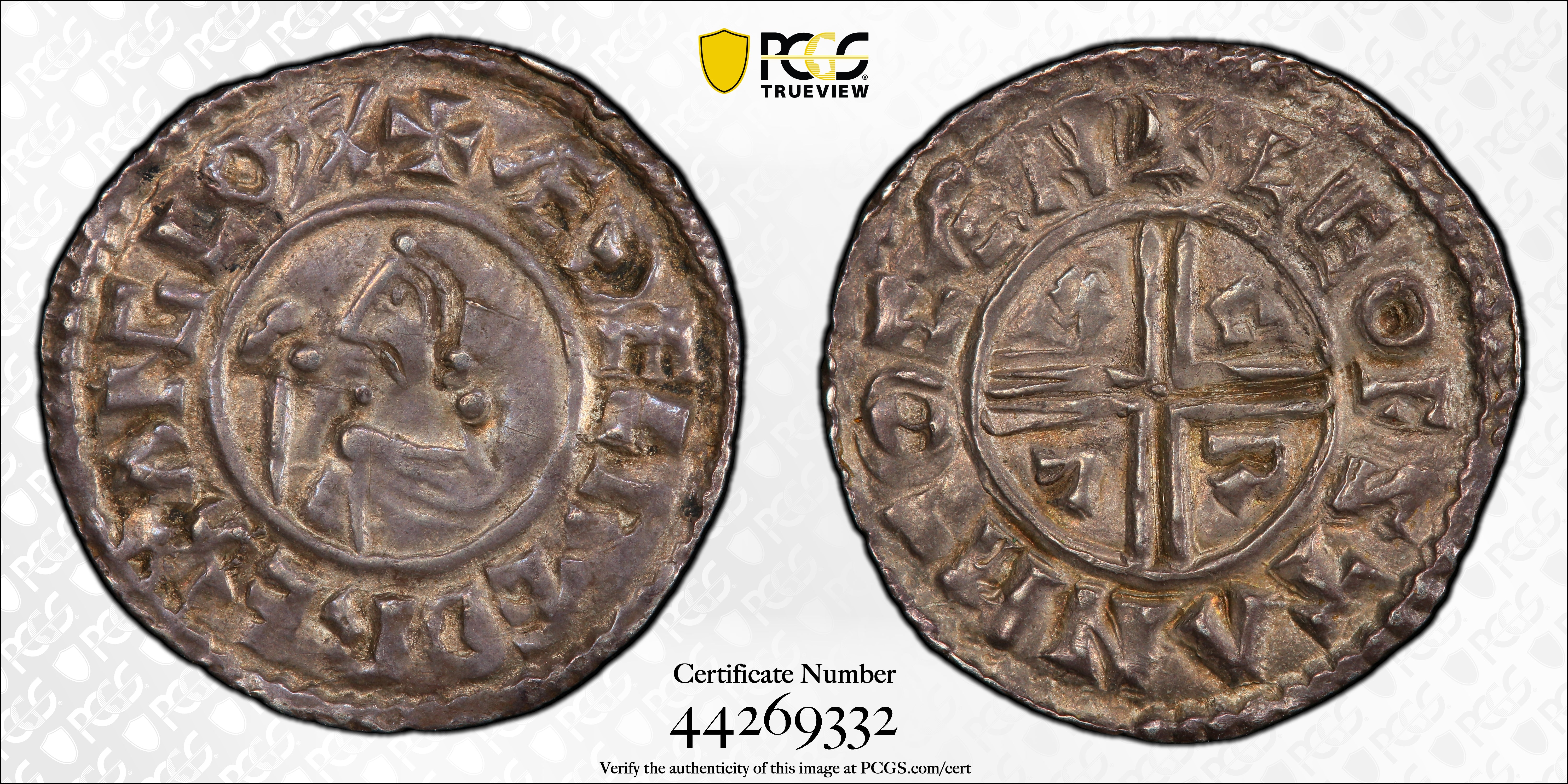 978-1016 Great Britain One Penny Silver Coin S-1148 Aethelred II