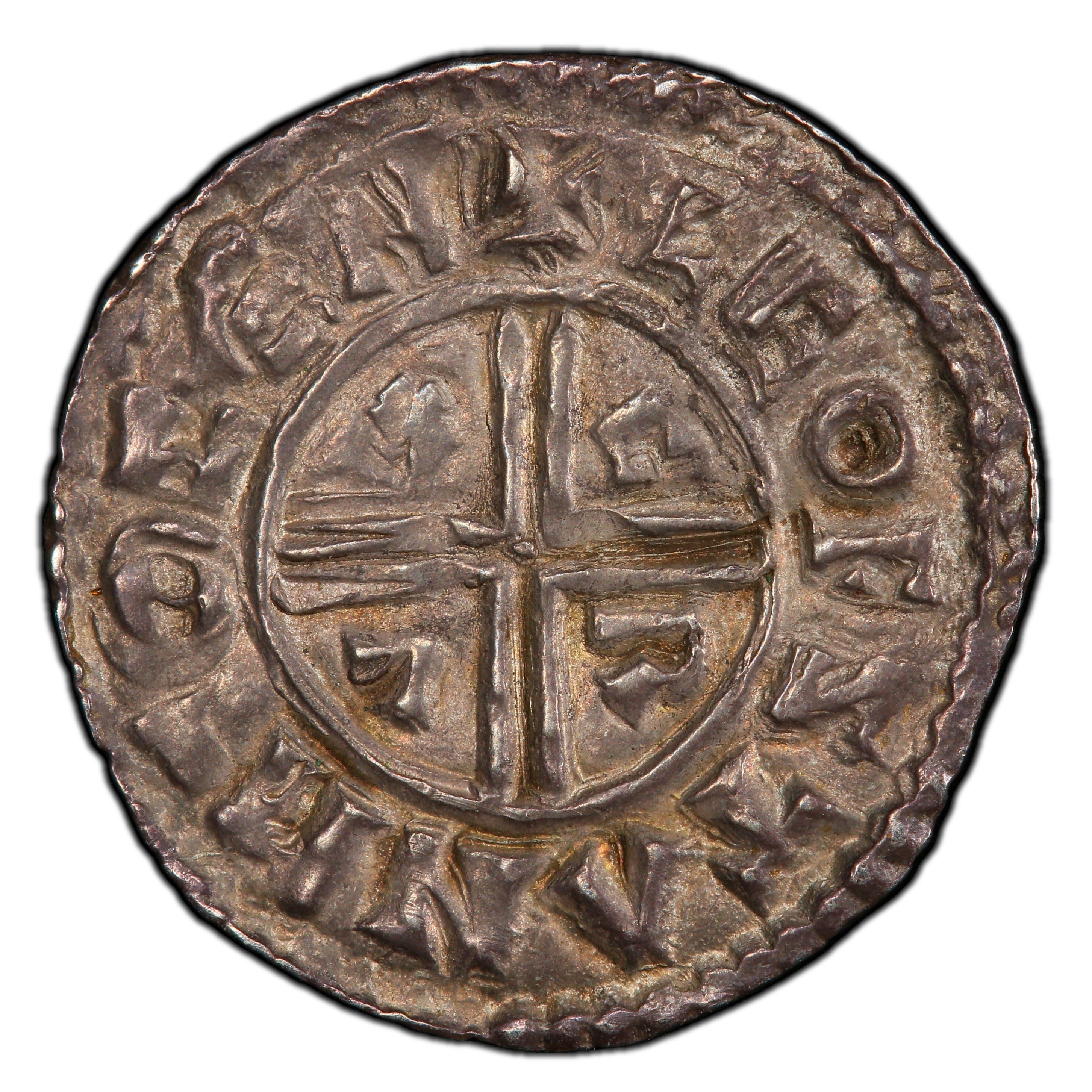 978-1016 Great Britain One Penny Silver Coin S-1148 Aethelred II