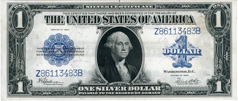 1923 $1 Silver Certificate Note Speelman White F-237 Z86113483B | eBay