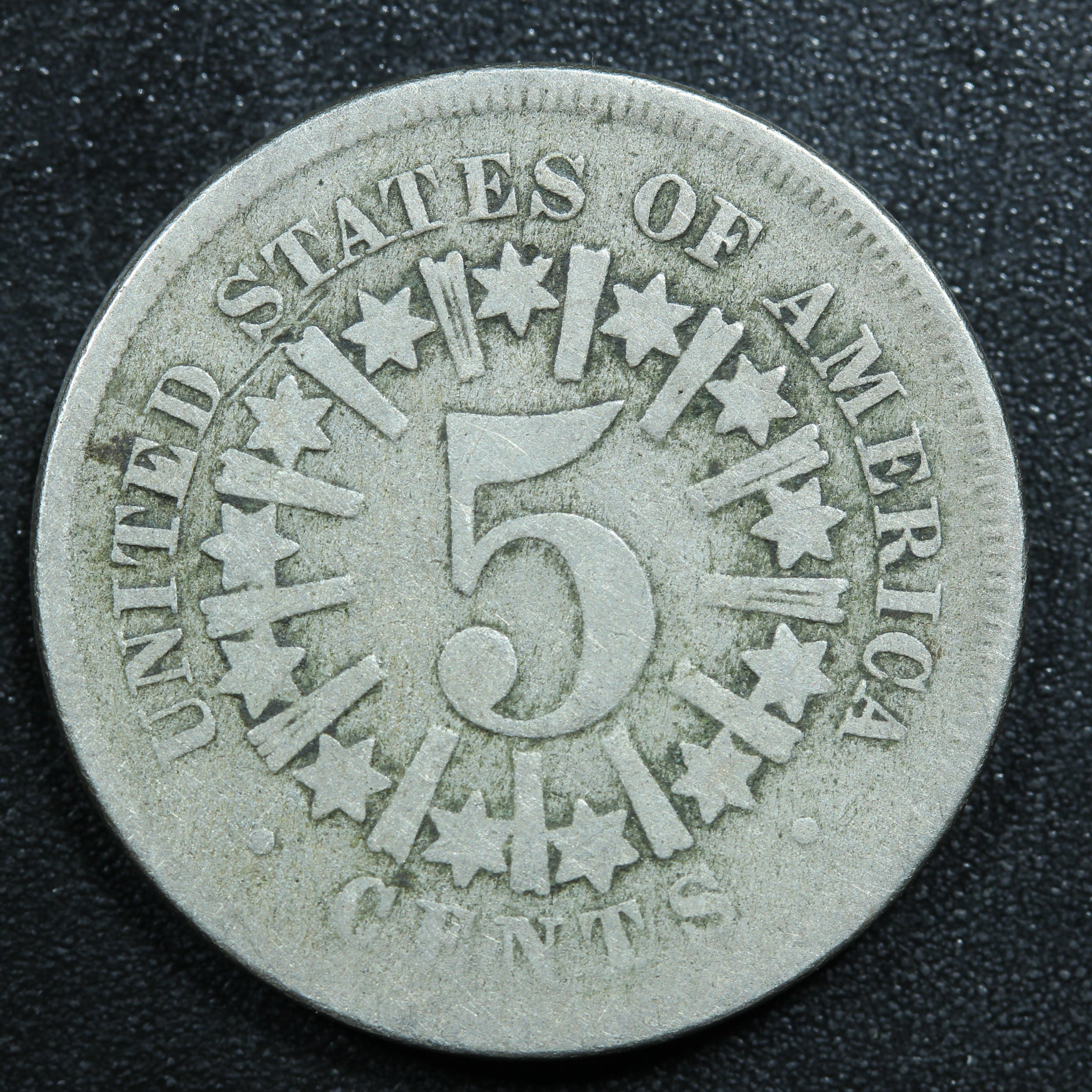 1866 Shield Nickel 5 Cents 5c Five Cents Rays | eBay