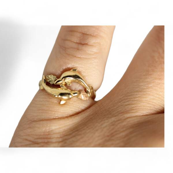 10k Multitone Gold Black Hills Gold Dakota West Designs Dolphin