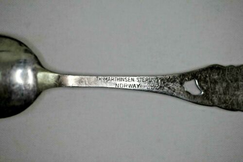 TH Marthinsen Norway Sterling Silver Telemark Demitasse Spoon #222