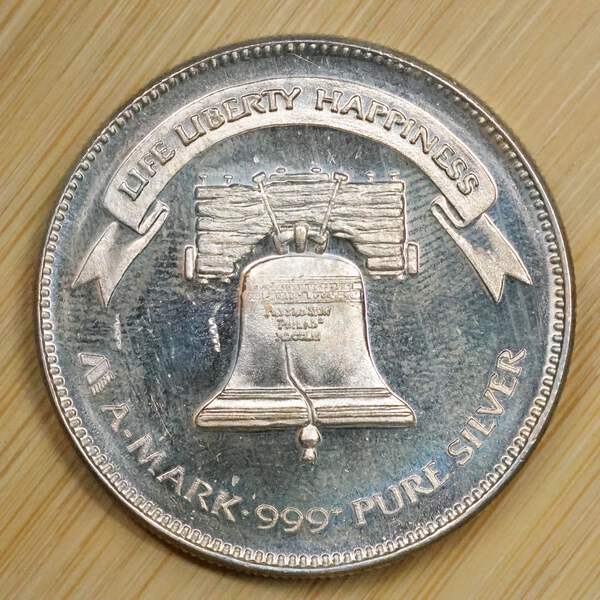 1982 A-Mark Life Liberty Happiness 1 oz Silver Round .999 Fine | eBay