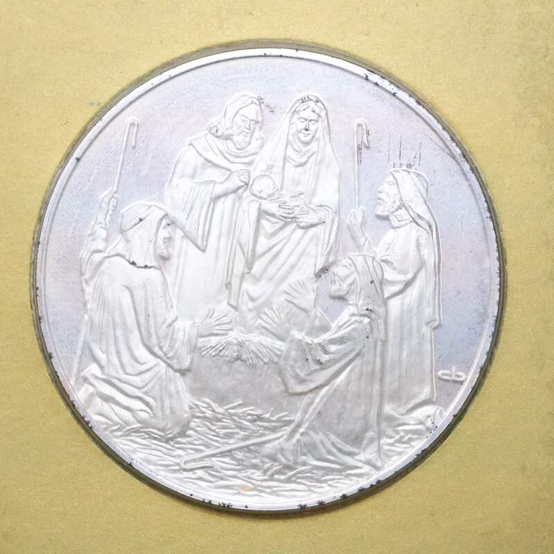 1974 Franklin Mint STERLING SILVER Medals - Christmas in Bethlehem