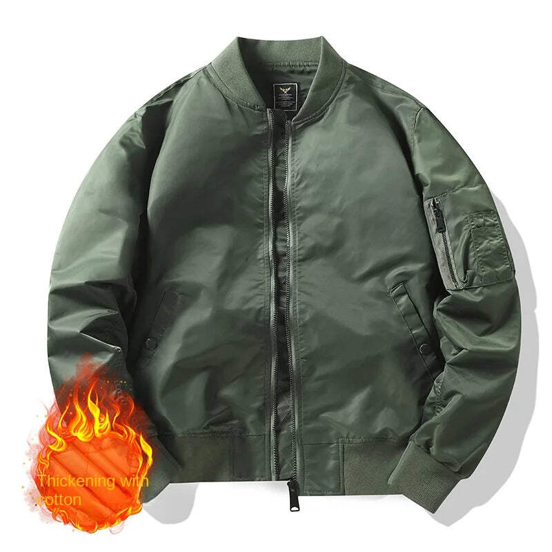2025 New Cotton Cross border Flight Jacket Men's Thick Autumn/Winter Pilot Jacket Baseball Suit Large Size