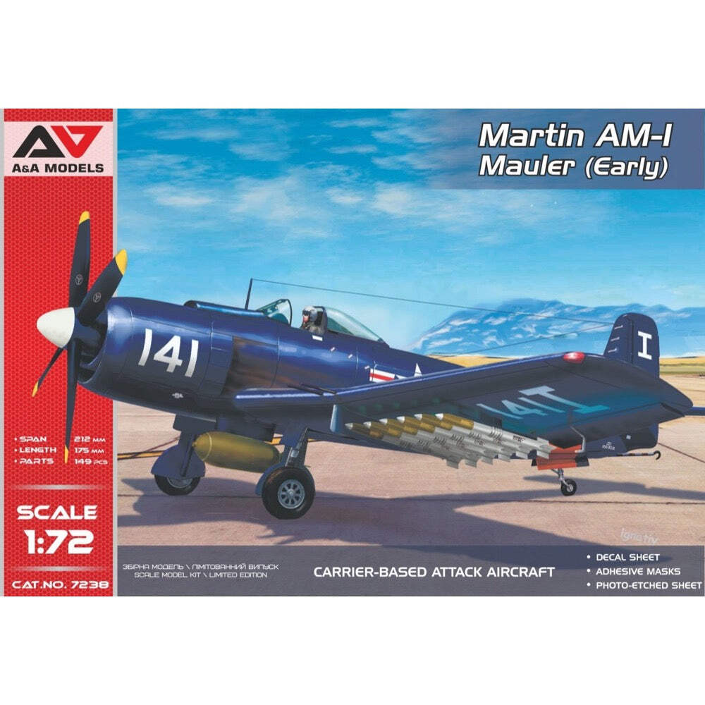 A&A Models 7238 1/72 Martin AM-1 Mauler Attack Aircraft Early Brand New
