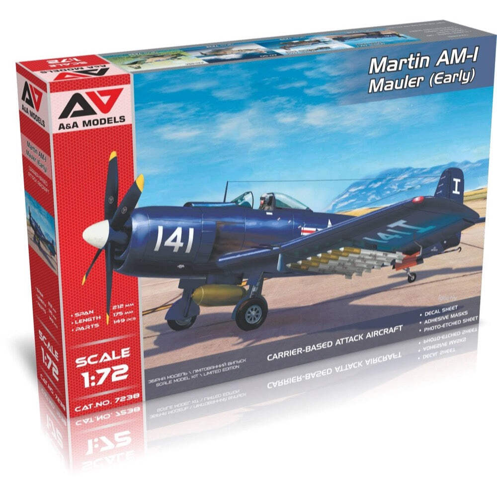 A&A Models 7238 1/72 Martin AM-1 Mauler Attack Aircraft Early Brand New A&A Models 7238 1/72 Martin AM-1 Mauler Attack Aircraft Early Brand New