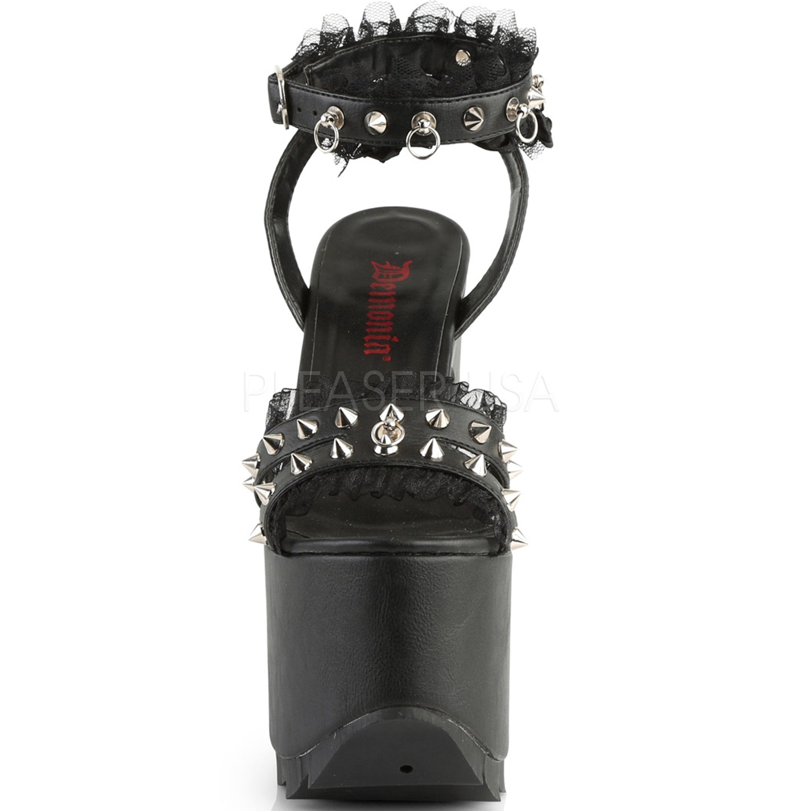 Details about Black Vegan Leather Lace Ankle Strap Sandal Platform Gothic Punk Goth High Heels Details about Black Vegan Leather Lace Ankle Strap Sandal Platform Gothic Punk Goth High Heels