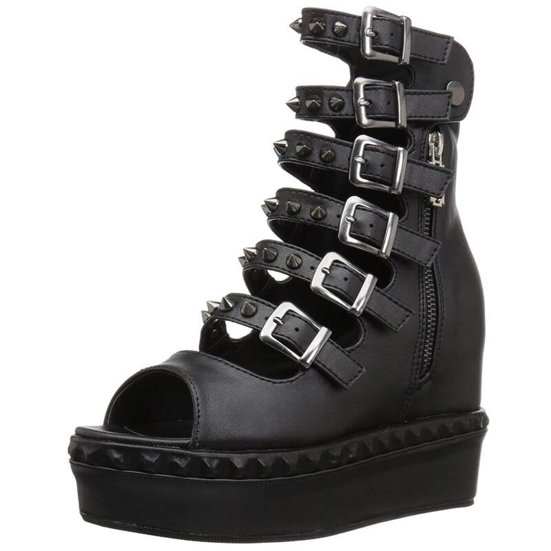 Details about Black Vegan Leather Lace Ankle Strap Sandal Platform Gothic Punk Goth High Heels Details about Black Vegan Leather Lace Ankle Strap Sandal Platform Gothic Punk Goth High Heels