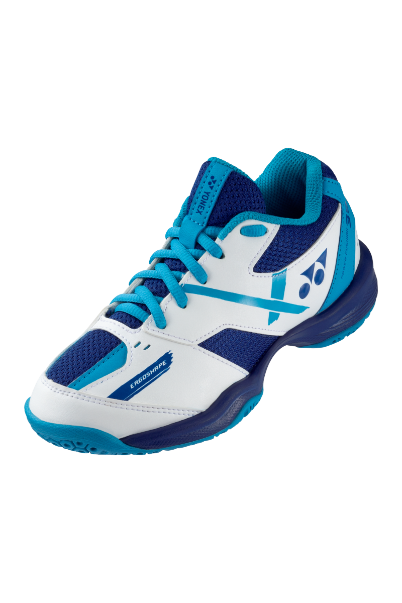 Yonex Badminton Shoe Power Cushion 39 Junior (White/Blue) | eBay