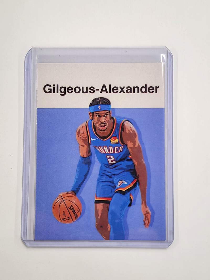 Shai Gilgeous Alexander ルーキー10シリ NBAカード Shai Gilgeous-Alexander Artist Signed Basketball Art Card 1