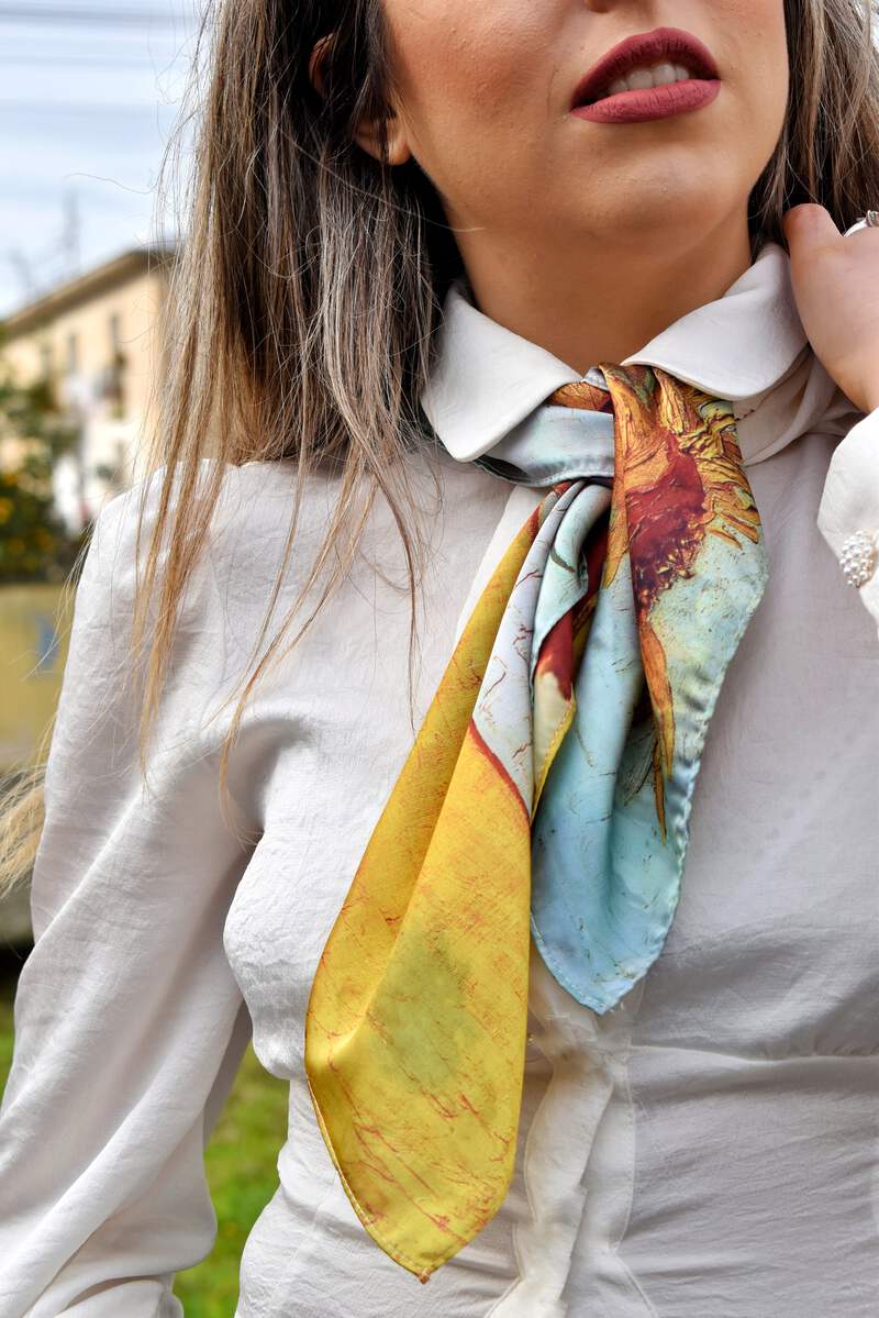Foulard Quadrato I Girasoli Vincent Van Gogh Ebay