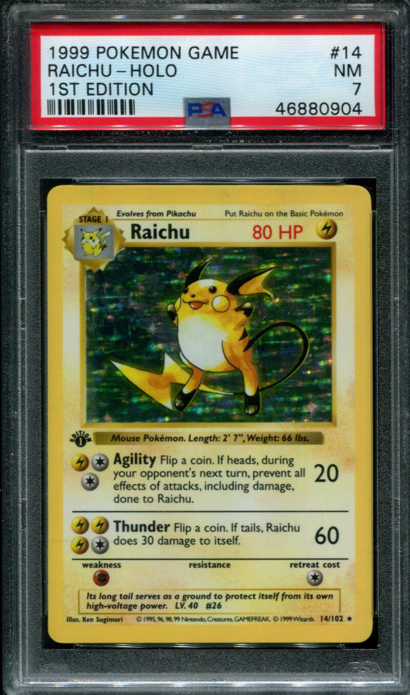 1999年 Pokemon Game Raichu-Holo 1st Ed. 1999 Pokemon Fossil #14 Raichu Holo 1st Edition CGC 9 | eBay