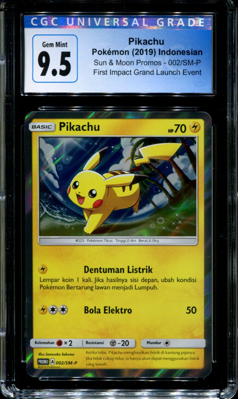 Pikachu - 002/SM-P - CGC 9.5 - Sun & Moon Promos