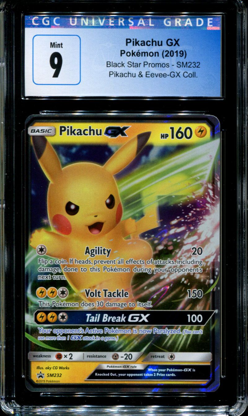 Pikachu GX - SM232 - CGC 9 - Black Star Promos - Ultra Rare