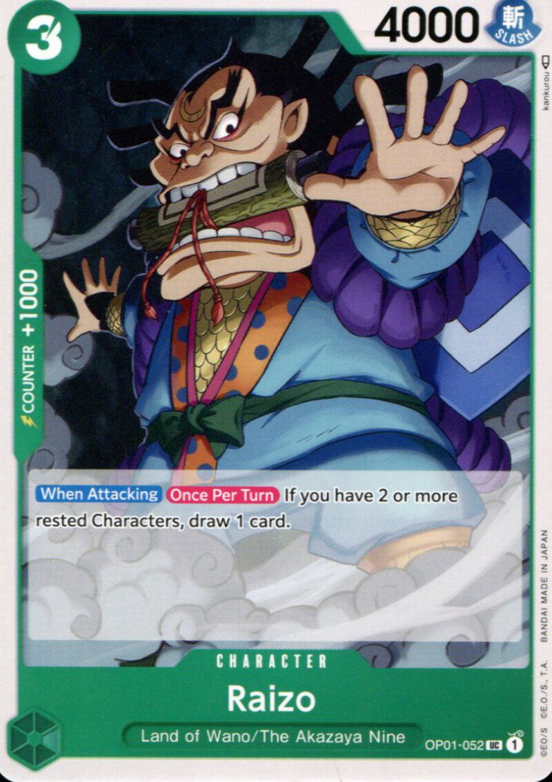 Raizo - OP01-052 - Uncommon - English - One Piece TCG OP-01 | eBay