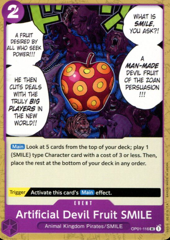 Artificial Devil Fruit SMILE - OP01-116 - Uncommon - English - One