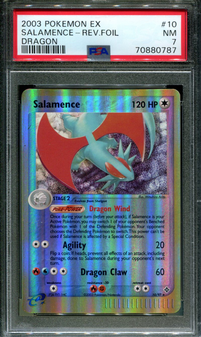 Salamence - 10/97 - PSA 7 - Reverse Holo - Dragon - Pokemon