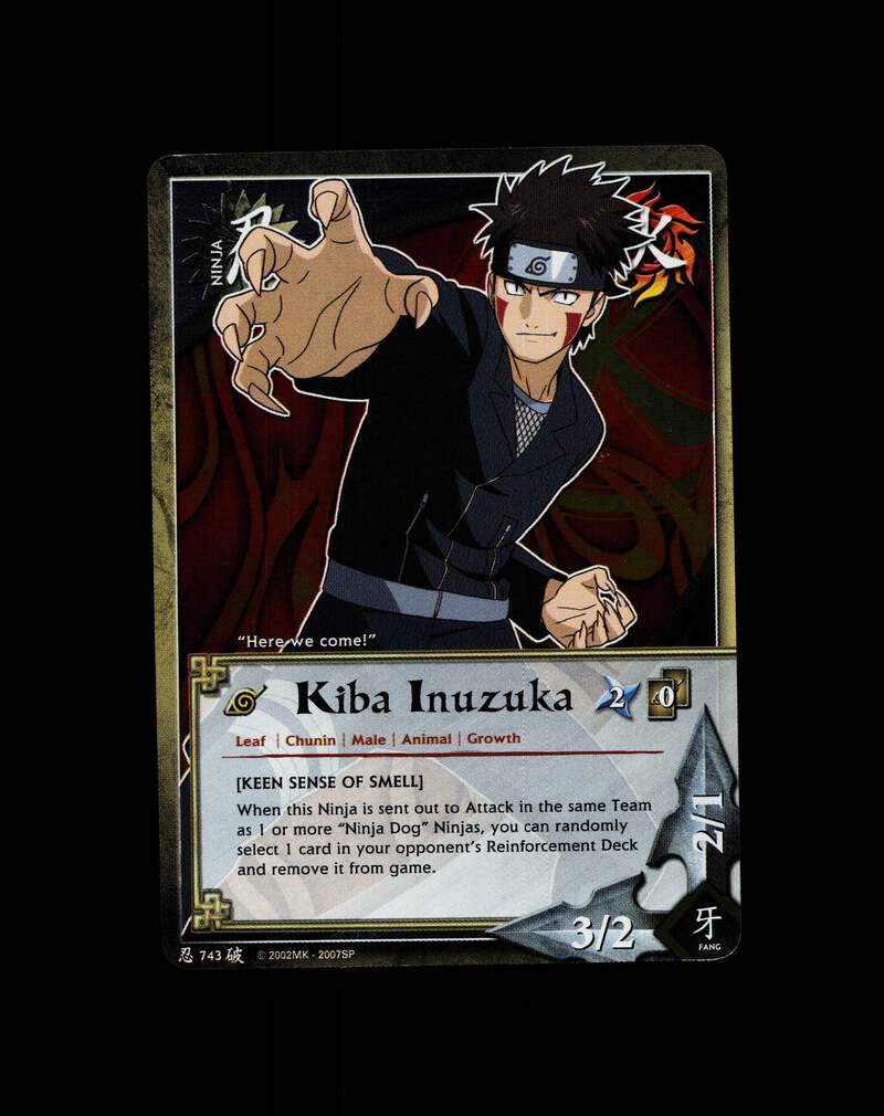 Kiba Inuzuka - 743 - NM - 1st Edition - Foil - Naruto CCG
