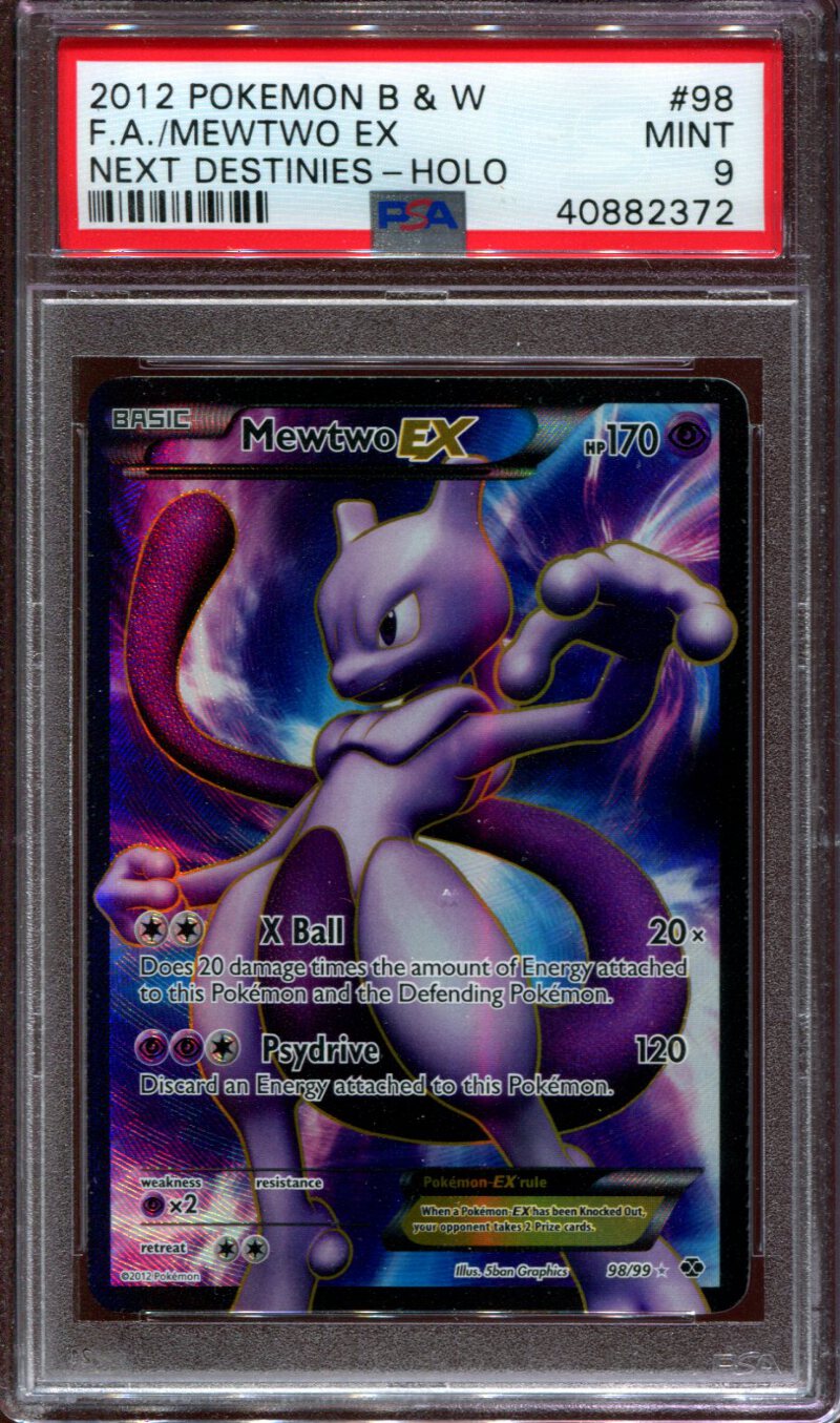 Mewtwo Ex Full Art Next Destinies 98 99 Psa 9 Ebay