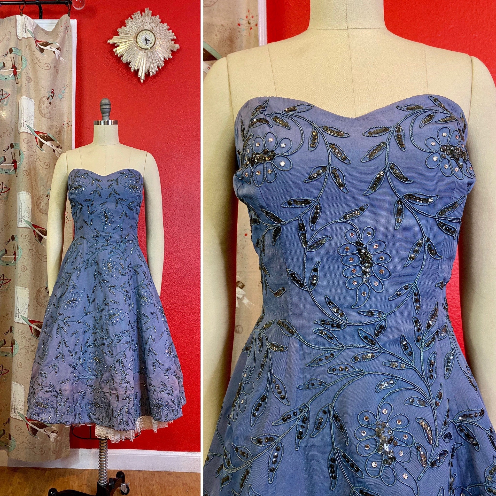 periwinkle blue cocktail dress