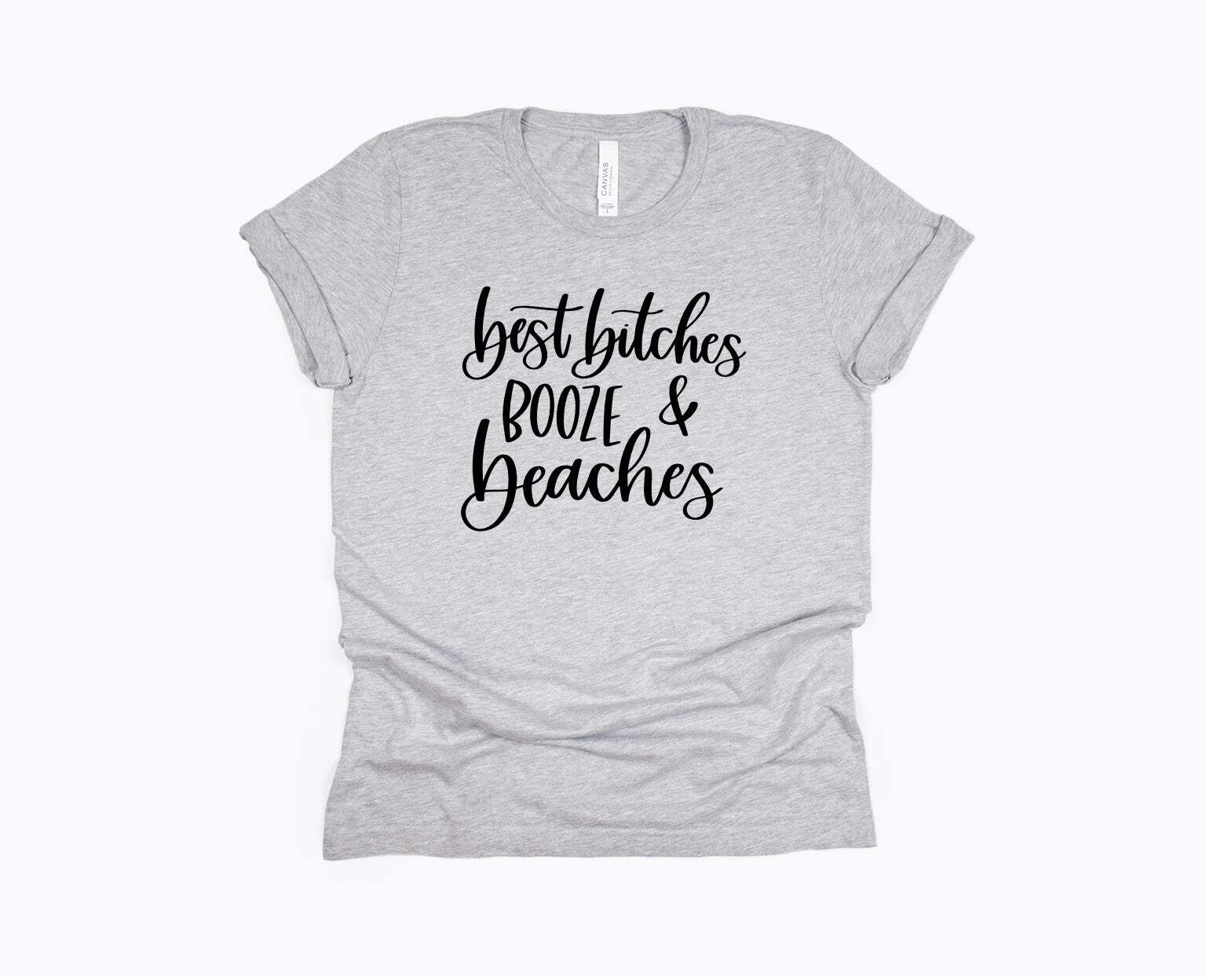 Best Bitches Booze & Beaches T-Shirt - Bild 10 von 16