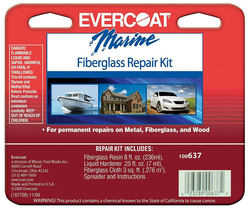 Evercoat 637 Marine Repair Kit 1 2 Pt For Metal Fiberglass Wood