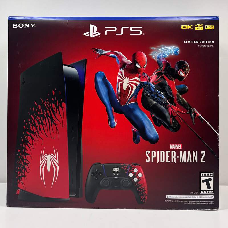New Sony PlayStation 5 PS5 825GB Spider-Man Limited Edition Gaming