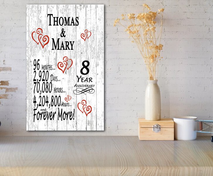 亥清悠 8thAnniversary Amazon.com : TGCNQ Metal Engraved 8 Year Anniversary Card