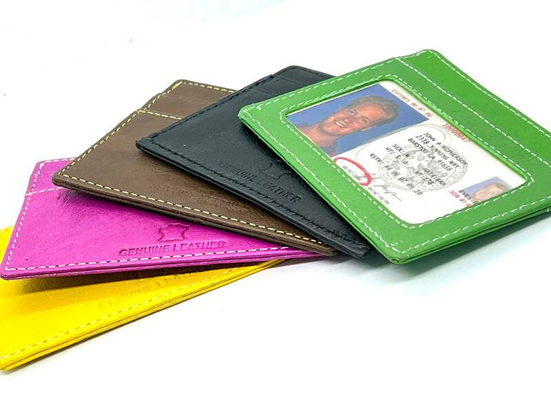 Genuine Leather Slim Wallet 2 Credit Card Case Sleeve Minimalist Front  Pocket ID | eBay