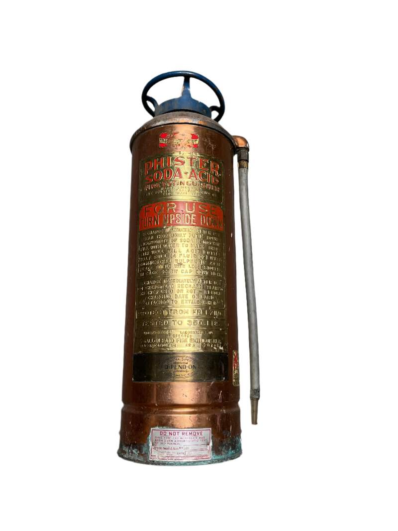 ヴィンテージ 真鍮製　消火器　FIRE EXTINGUISHER 　ブラス英国製 Phister Soda-Acid Copper Brass Vintage Fire Extinguisher | eBay