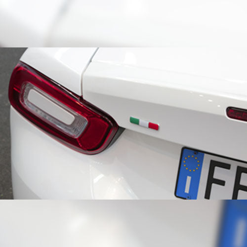 thumbnail image 2 of Genuine Fiat 124 Boot Lid Badge - Italian Flag Emblem (71808583) For Abarth 124 2 of 2