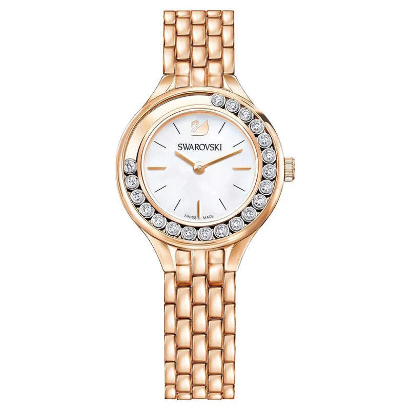 超高品質で人気の Swarovski Watch White Gold Rose Ladies Mini Crystals Lovely 腕時計