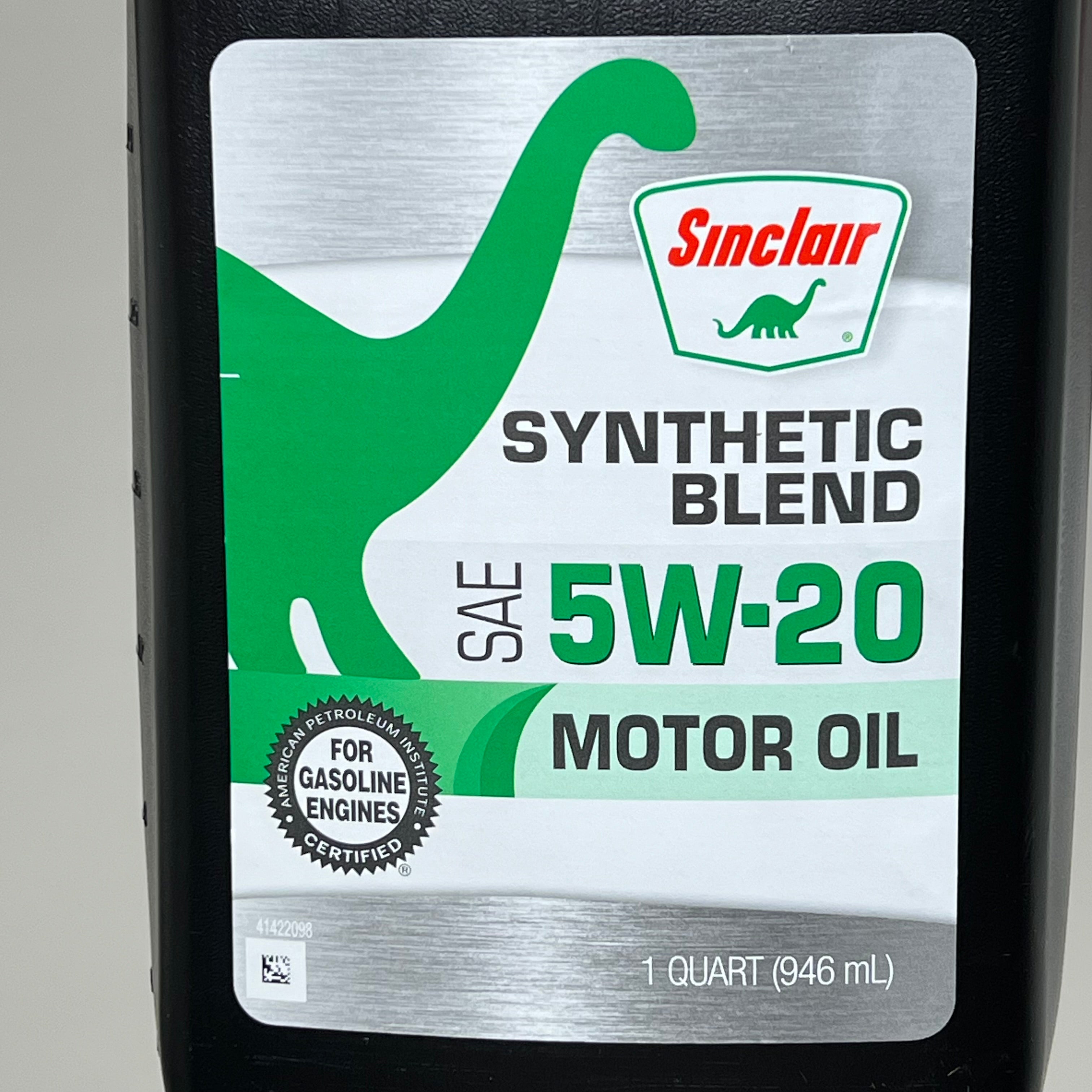 ZA@ Sinclair 5W-20 Synthetic Blend Motor Oil 1qt | 6 Pack