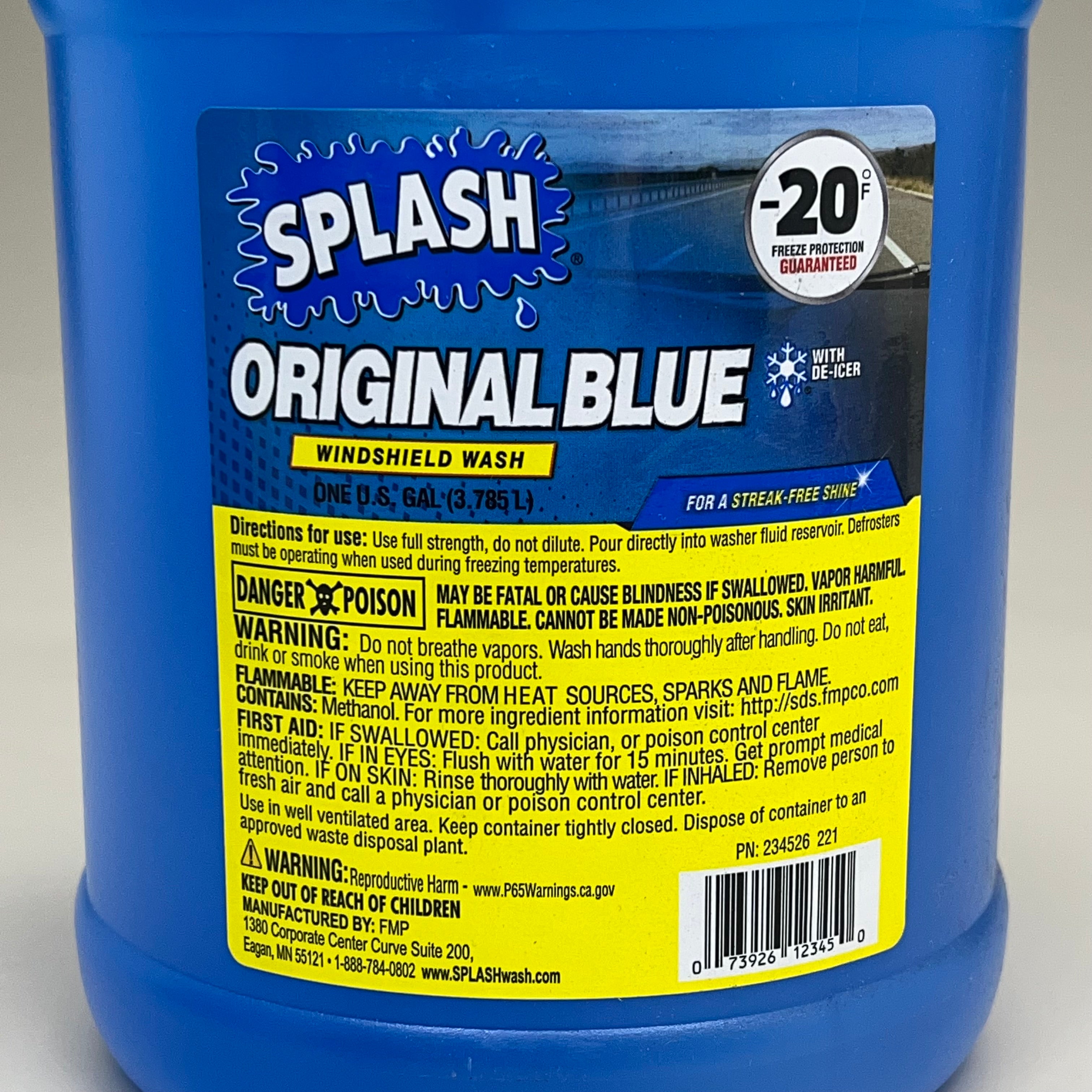 SPLASH Original Blue Windshield Wash -20 Freeze Protection | 3