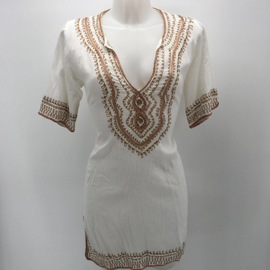 embroidered swim cover up