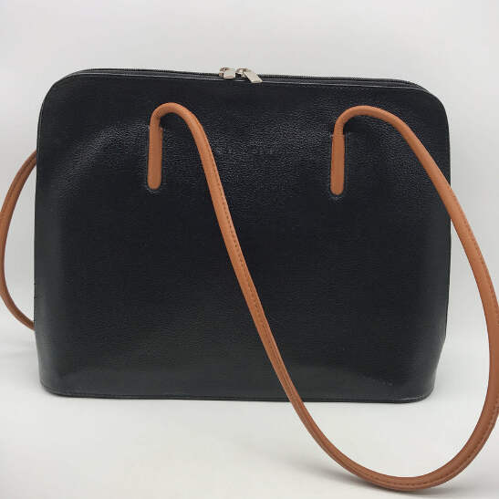 Cleo Patek Black Leather Shoulder Bag Handbag Purse Ebay