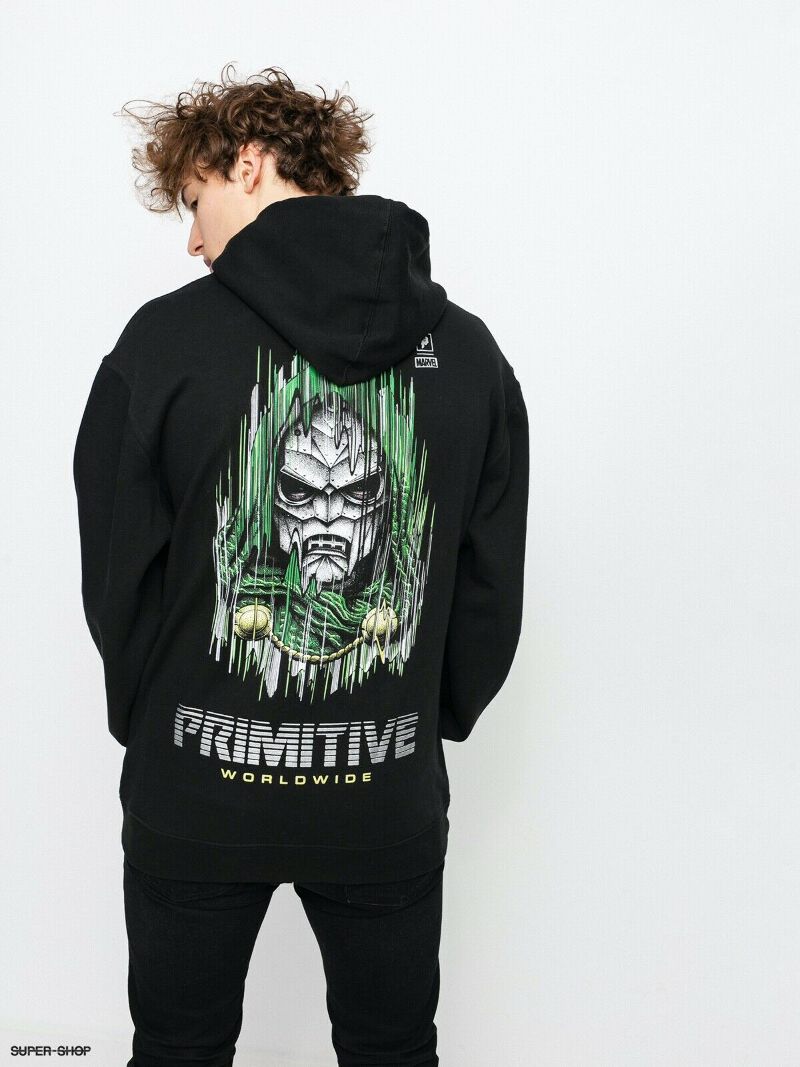 Primitive Apparel x Marvel x Paul Jackson Doom Hoodie Black NWT